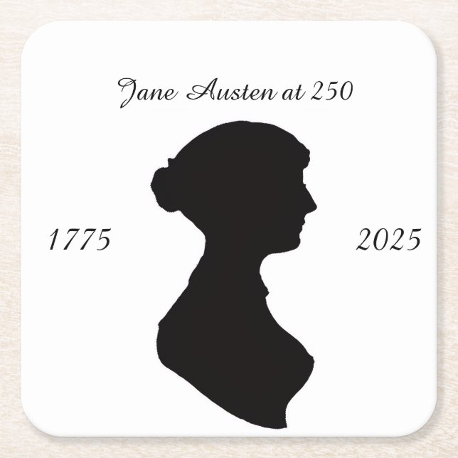 Jane Austen vid 250-årsdagen Underlägg Papper Kvadrat (Framsidan)