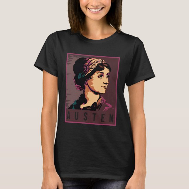 Jane Austen Womens History Month Feminist Reading T Shirt (Framsida)