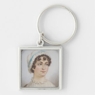 Jane Austen's Miniature Portrait  Keychain Fyrkantig Silverfärgad Nyckelring