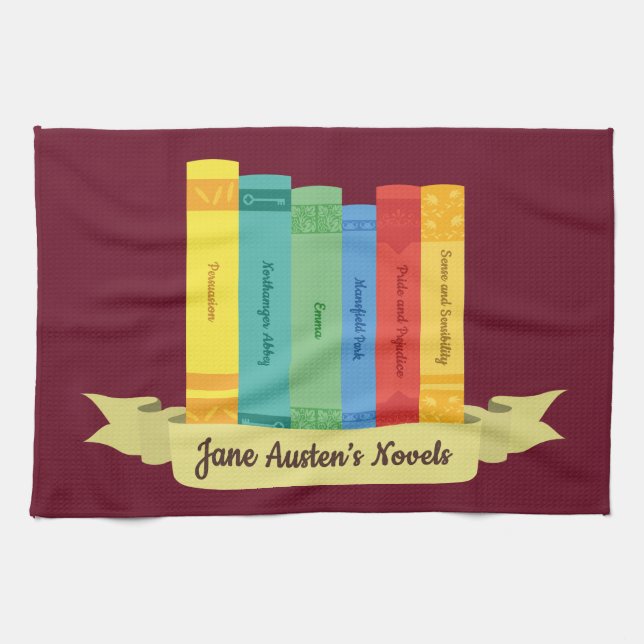Jane Austens Novels III Kökshandduk (Horisontell)