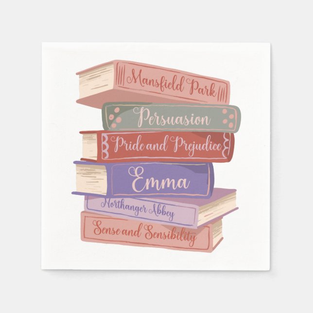 Jane Austens Novels V Pappersservett (Framsidan)