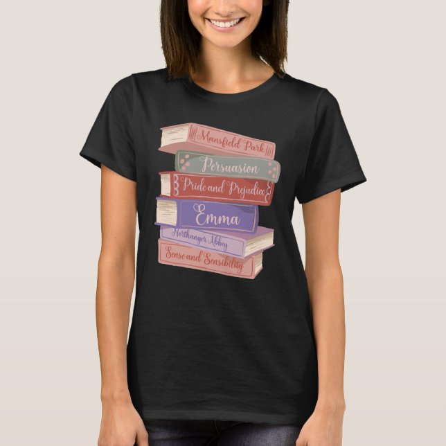 Jane Austens Novels V T Shirt (Framsida)
