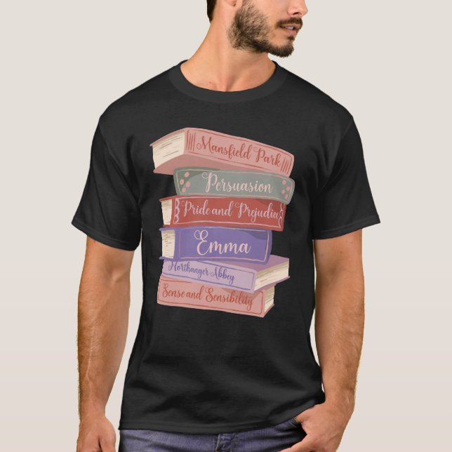 Jane Austens Novels V T Shirt (Framsida)