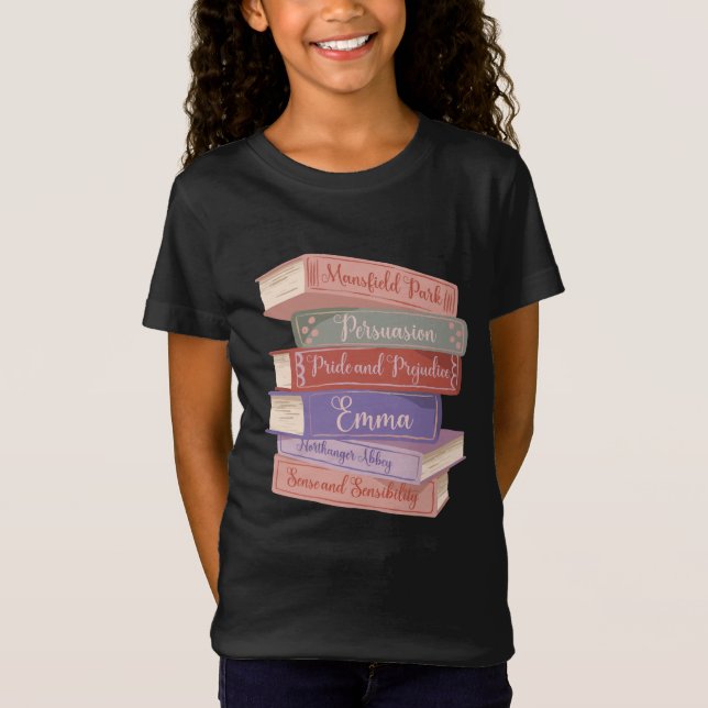 Jane Austens Novels V T Shirt (Framsida)