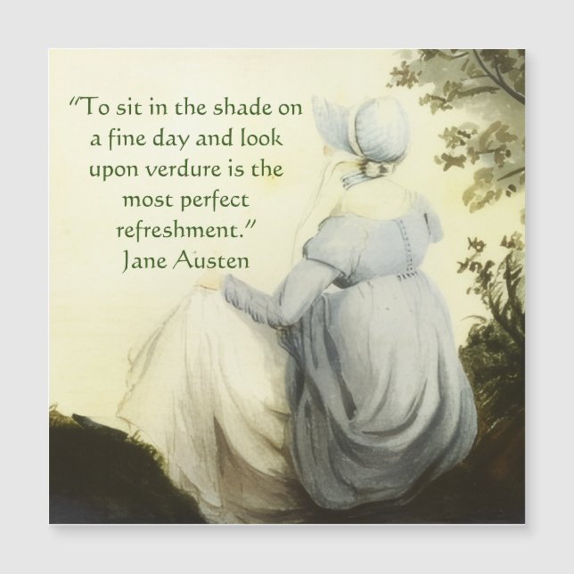 Jane Austens porträtt +citat (Framsida)