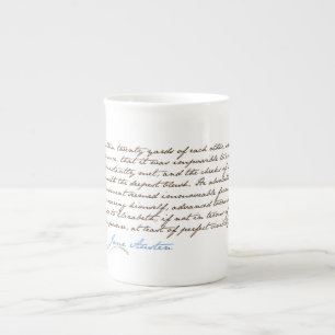 Jane Austens pride & fördomcitationstecken #1 Benporslin Mugg