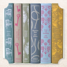 Jane Austens romaner på en papper underlägg