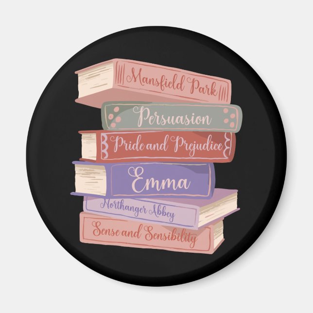 Jane Austens romaner V Magnet (Framsidan)