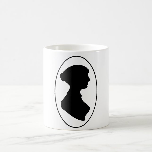 Jane Austens Silhouette Magisk Mugg (Center)