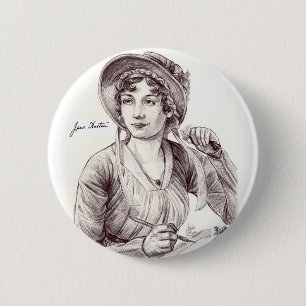 Jane Austin med en sjömil Knapp