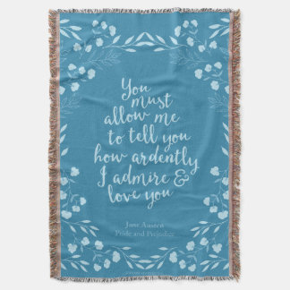 Jane Australien Pride och Prejudice Blommigt Kärle Filt