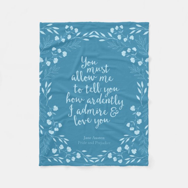 Jane Australien Pride och Prejudice Blommigt Kärle Fleecefilt (Framsidan)