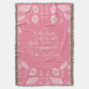 Jane Australien Pride & Prejudice Blommigt Bookish Filt