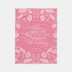 Jane Australien Pride & Prejudice Blommigt Bookish Fleecefilt
