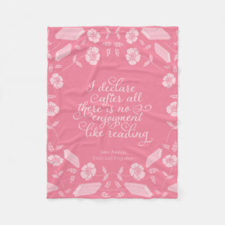 Jane Australien Pride & Prejudice Blommigt Bookish Fleecefilt