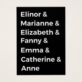 Jane Australiens Heroines I Visitkort