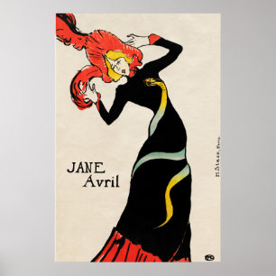 Jane Avril (1899) från Henri de Toulouse-Lautrec Poster