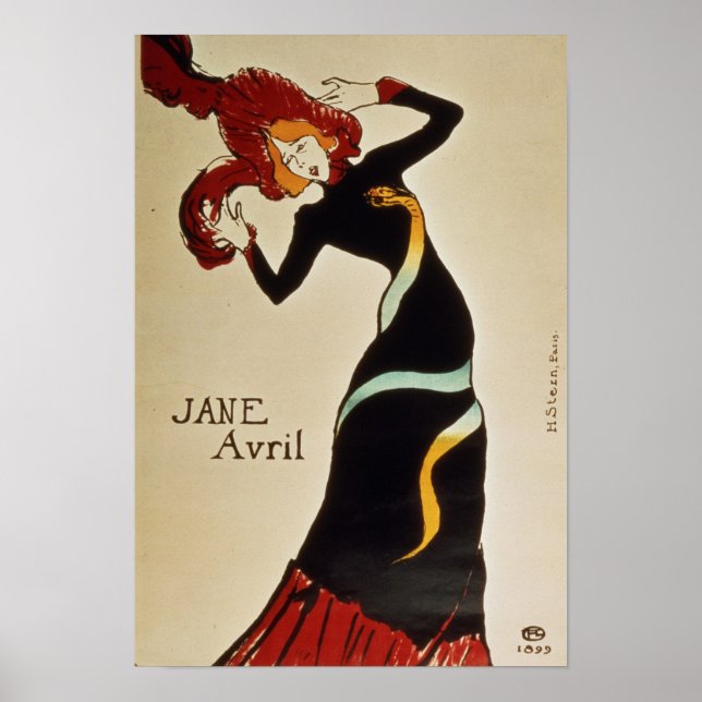 Jane Avril 1899 Poster (Framsidan)