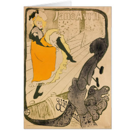 Jane Avril av Henri de Toulouse-Lautrec OBS Kort
