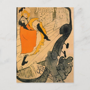 Jane Avril av Toulouse-Lautrec Vykort