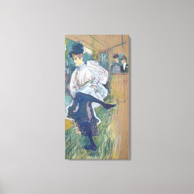 Jane Avril Dancing, 1892 Canvastryck (Framsida)