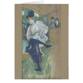 Jane Avril Dancing av Henri de Toulouse-Lautrec OBS Kort