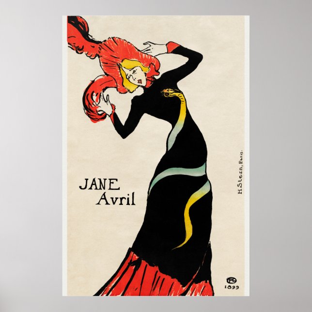 Jane Avril - Toulouse-Lautrec Poster (Framsidan)