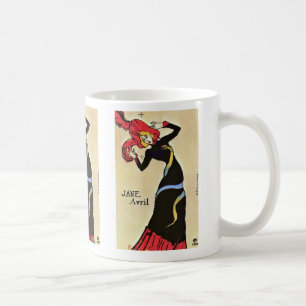 Jane Avril, vid Toulouse-Lautrec Henri De Kaffemugg