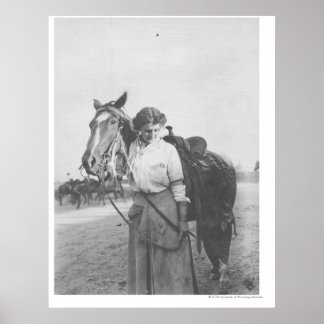 Jane Bernoudi och hennes häst Poster