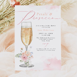 JANE  Blommigt Petals & Prosecco Möhippa Inbjudningar