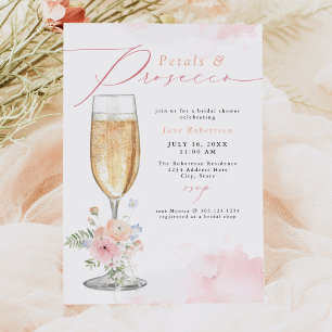 JANE Blommigt Petals & Prosecco Möhippa Inbjudningar