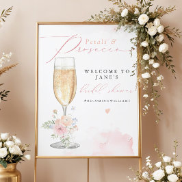 JANE  Blommigt Petals & Prosecco Möhippa Poster