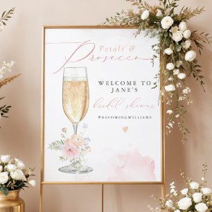 JANE Blommigt Petals & Prosecco Möhippa Poster