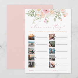 JANE Blush Blommig Where Were They Bröllopsspelsko Inbjudningar