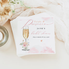 JANE Blush Blomsterblad & Prosecco Bröllopsfest Pappersservett