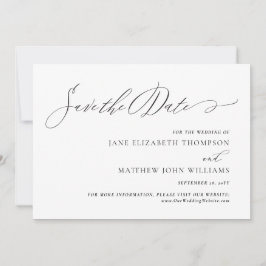 Jane Elegant Script Save Date Bröllop Spara Datumet