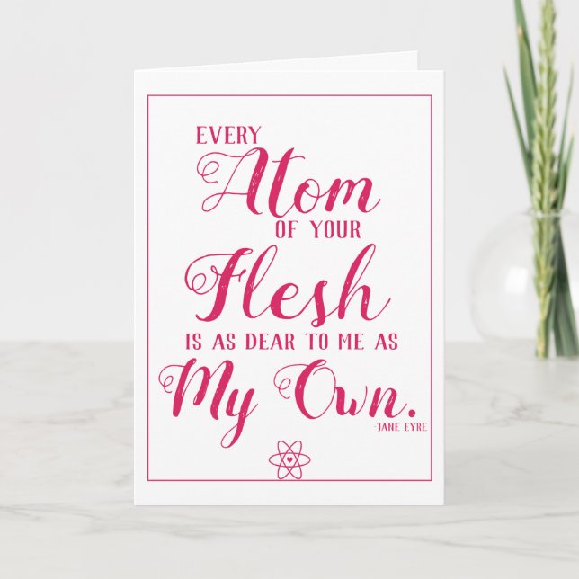 Jane Eyre All Atom i ditt nät är lika hjärtlig Helgkort (Framsida)