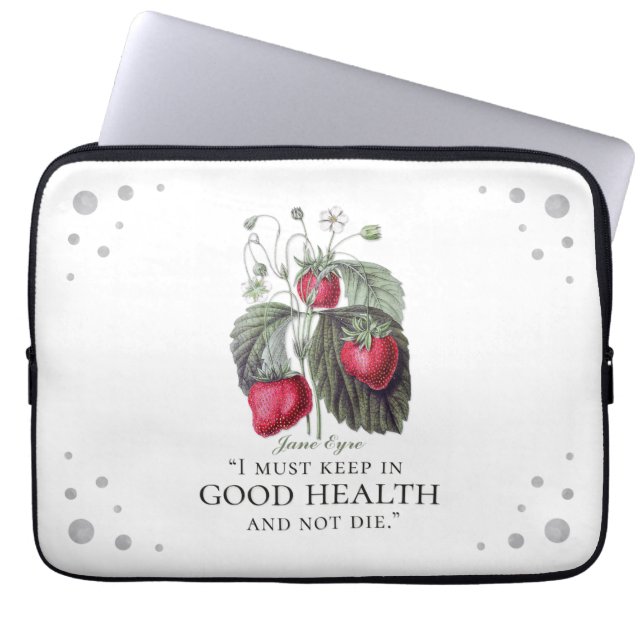 Jane Eyre - Behålla in Bra Health - Jordgubbar Laptop Fodral (Framsidan)