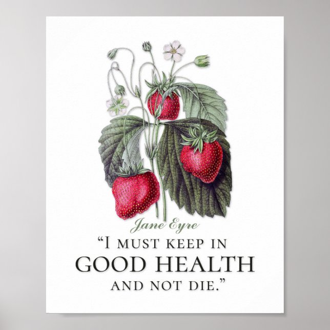 Jane Eyre - Behålla in Bra Health - Jordgubbar Poster (Framsidan)