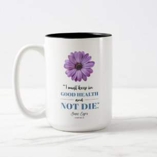 Jane Eyre - Behålla inom Bra Health - Lila Daisy Två-Tonad Mugg