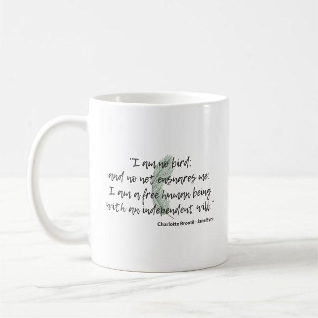 Jane Eyre-citat II Kaffemugg (Vänster)