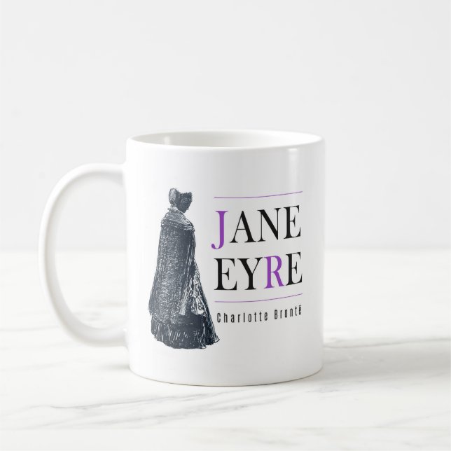 Jane Eyre i Cape och Bonnet Kaffemugg (Vänster)