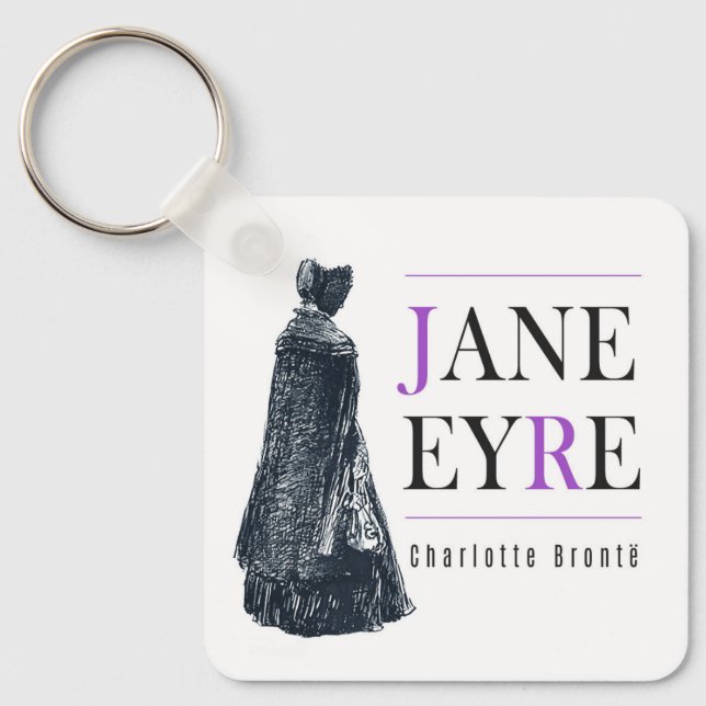 Jane Eyre i Cape och Bonnet Nyckelring (Framsida)