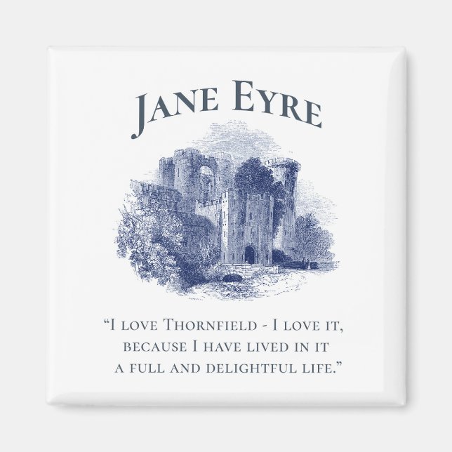 Jane Eyre - I Kärlek Thornfield - Castle Square Magnet (Framsidan)