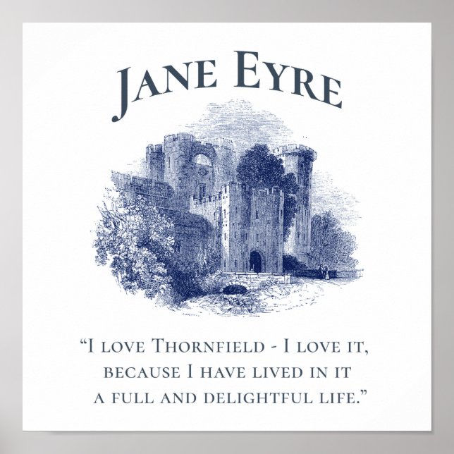 Jane Eyre - I Kärlek Thornfield - Castle Square Poster (Framsidan)