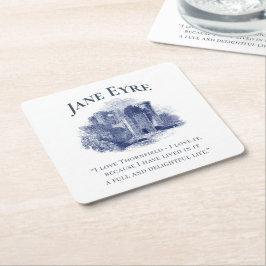 Jane Eyre - I Kärlek Thornfield - Castle Underlägg Papper Kvadrat