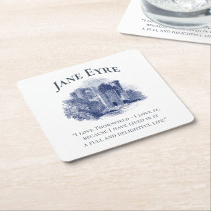 Jane Eyre - I Kärlek Thornfield - Castle Underlägg Papper Kvadrat