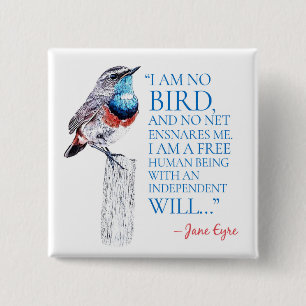 Jane Eyre - jag är ingen fågel - Blue Throated Bir Knapp