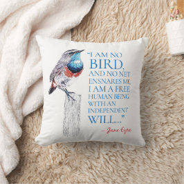 Jane Eyre - jag är ingen fågel - Blue Throated Bir Kudde