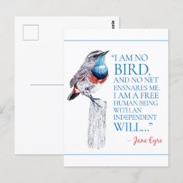 Jane Eyre - jag är ingen fågel - Blue Throated Bir Vykort
